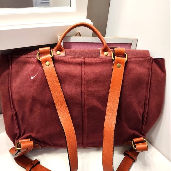 🥰 EUC Levi’s Brand Unisex Use Canvas/Genuine Leather Trim Oversized Backpack, L - Picture 8 of 14